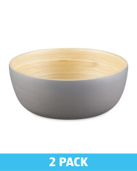 2 Pack Bamboo Bowls - Grey