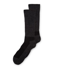 Grey & Black Wool Socks 2 Pack