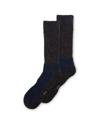 Grey & Blue Wool Socks 2 Pack