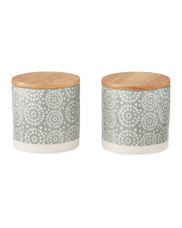 Medium Embossed Canisters 2 Pack