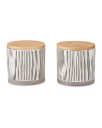 Medium Printed Canisters 2 Pack