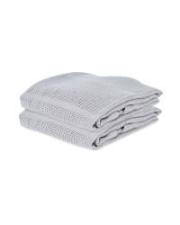 Small Cellular Blanket 2 Pack - Grey