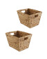 2 Square Hyacinth Storage Baskets