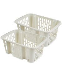 Large Cream Basket 2 Pack
