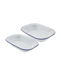 Blue Rectangle Oven Dish 2 Pack