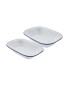 Blue Rectangle Oven Dish 2 Pack