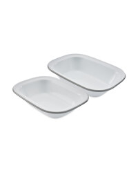 Grey Rectangle Oven Dish 2 Pack