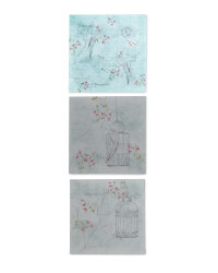 3 Pack Blossom & Bird Canvases