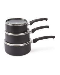 Kirkton House Saucepan Set - Black