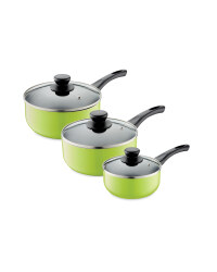 3-Piece Saucepan Set - Lime