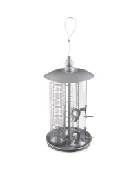 Bird Box 3-In-1 Bird Feeder - Silver