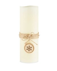 30cm LED Real Wax Snow Flake Candle