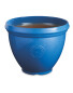 38cm Glazed Effect Pot with Motif - Blue