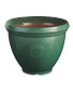 38cm Glazed Effect Pot with Motif - Green