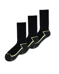 Black & Yellow Workwear Socks 3 Pack