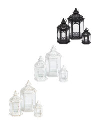 Kirkton House Metal Lantern 3 Pack