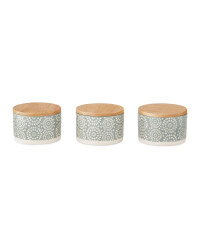 Small Embossed Canisters 3 Pack