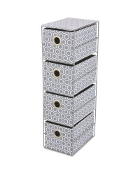 4 Drawer Grey Geo Storage Unit