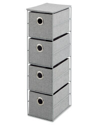 4-Drawer Storage Unit - Grey