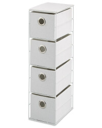 4-Drawer Storage Unit - White