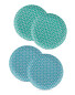 4 Pack Side Plate Teal and Blue