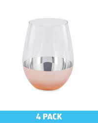 4 Pack Tumblers - Copper Trim
