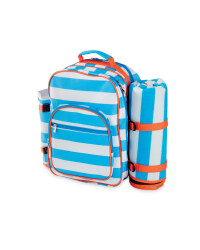 4-Person Stripe Picnic Backpack