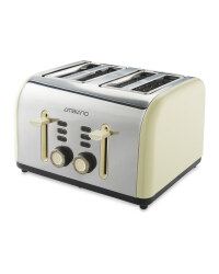 4 Slice Toaster - Cream