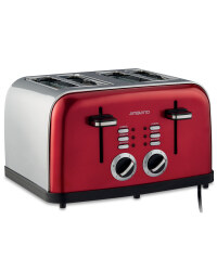 4-Slice Toaster - Metallic Red