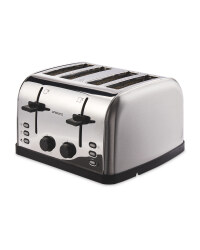 Ambiano Contemporary 4 Slice Toaster - Stainless Steel