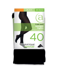40 Denier Opaque Tights 3-Pack
