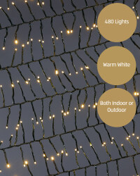 480 LED Warm White Cluster Lights