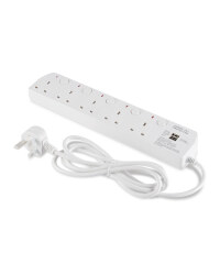 5 Socket Extension Lead - White