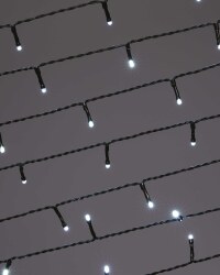 50 LED Green Cable Lights - Ice White