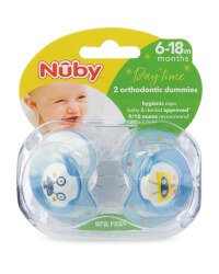 Blue Robot Soothers 2 Pack 6-18M