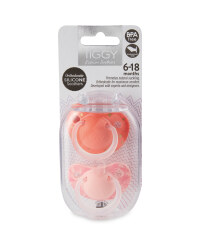 Tiggy 6-18 Orange Soothers 2 Pack