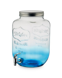 7.6L Glass Drinks Dispenser - Blue Ombre
