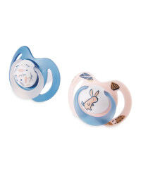 Nuby Pink Leaves Soothers 0-6 Months