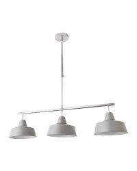 Grey/Chrome 3 Pendant Ceiling Light