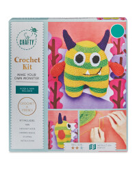 Green Striped Monster Crochet Kit
