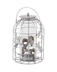Light Grey Seed Lantern Bird Feeder