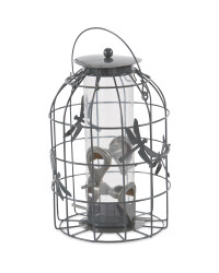 Dark Grey Seed Lantern Bird Feeder