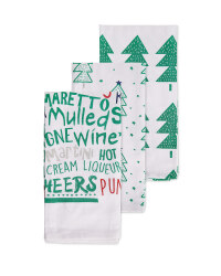 Festive Novelty Tea Towels 3 Pack