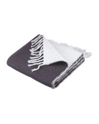 Grey/White Reversible Flatweave Rug