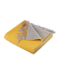 Grey/Yellow Reversible Flatweave Rug