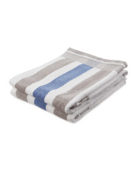 Blue/Grey Stripe Hand Towel 2 Pack