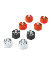 Halloween Flicker Tea Lights 8 Pack