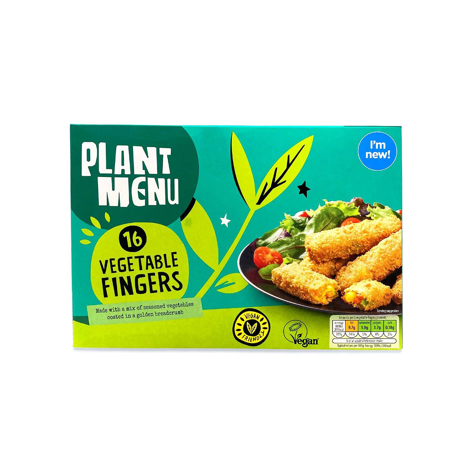 Plant Menu Vegetable Fingers