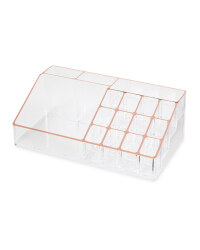 Rose Gold Makeup Organiser