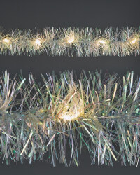 LED Tinsel Garland Lights